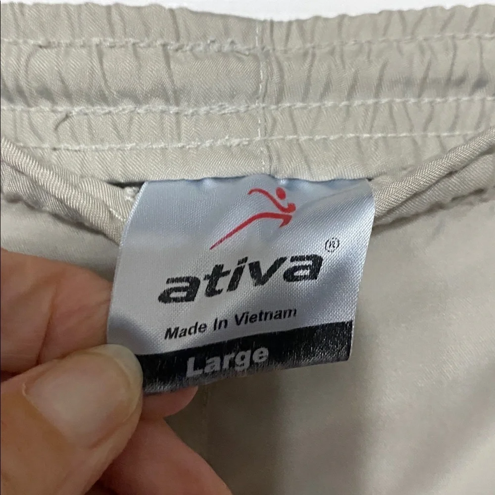 Vintage Ativa Light Tan, White, Navy, Track Suit Size L